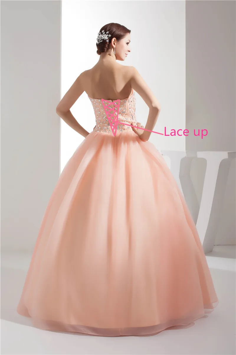 Prom Dress Vestidos De 15 Anos Sweetheart Organza Vestidos de Debutant Floor Length Quinceanera Dresses