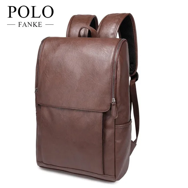 Quality Men S Leather Backpack High School Bags For Agers Male Quality Men S Leather Backpack High School Bags For Agers Male Black Brown Color Fashion Travel Backpacks