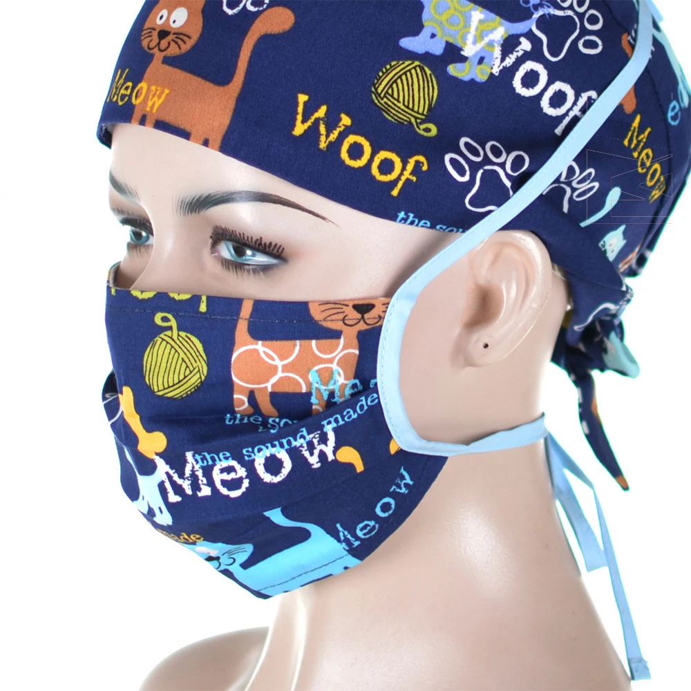 Хирургическая маска с узором, медицинские маски, 23 цвета для женщин и мужчин, хлопок, регулируемые качественные маски для больницы или работы, ремни для стоматолога