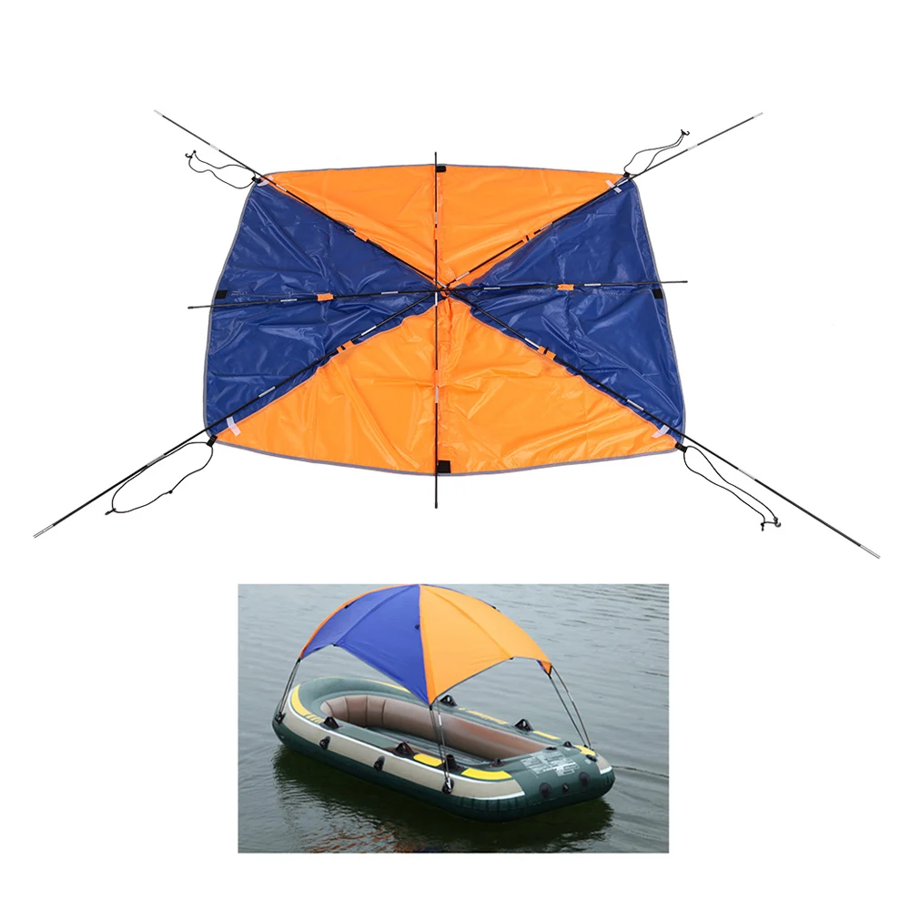 

4-person Inflatables Boat Sun Shelter Sailboat Awning Top Cover Fishing Tent Sun Shade Rain Canopy Kayak Canoe Boat Top Kit
