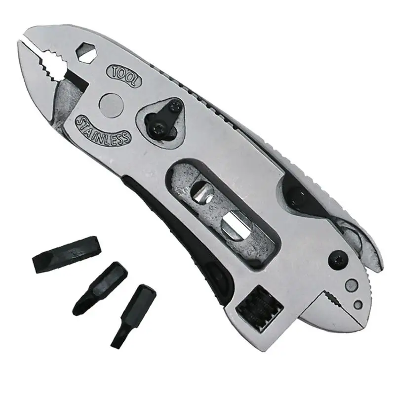 

Mounchain Mini Folding Pliers Stainless Steel Multi-purpose Wrench Portable Toolkit for Outdoor Activities Field Survival