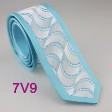 Coachella Галстуки aquq зеленый границы Средства ухода за кожей Шеи Галстук серебро снизу в волнистую полоску Средства ухода за кожей Шеи Галстук Тощий 6 см галстук