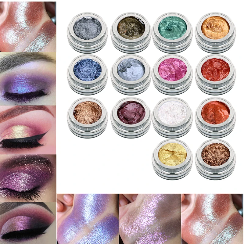

Manooby Loose Eye Shadow Powder Makeup Pigment Waterproof Eyeshadow Metallic Eyes Powder Cosmetics