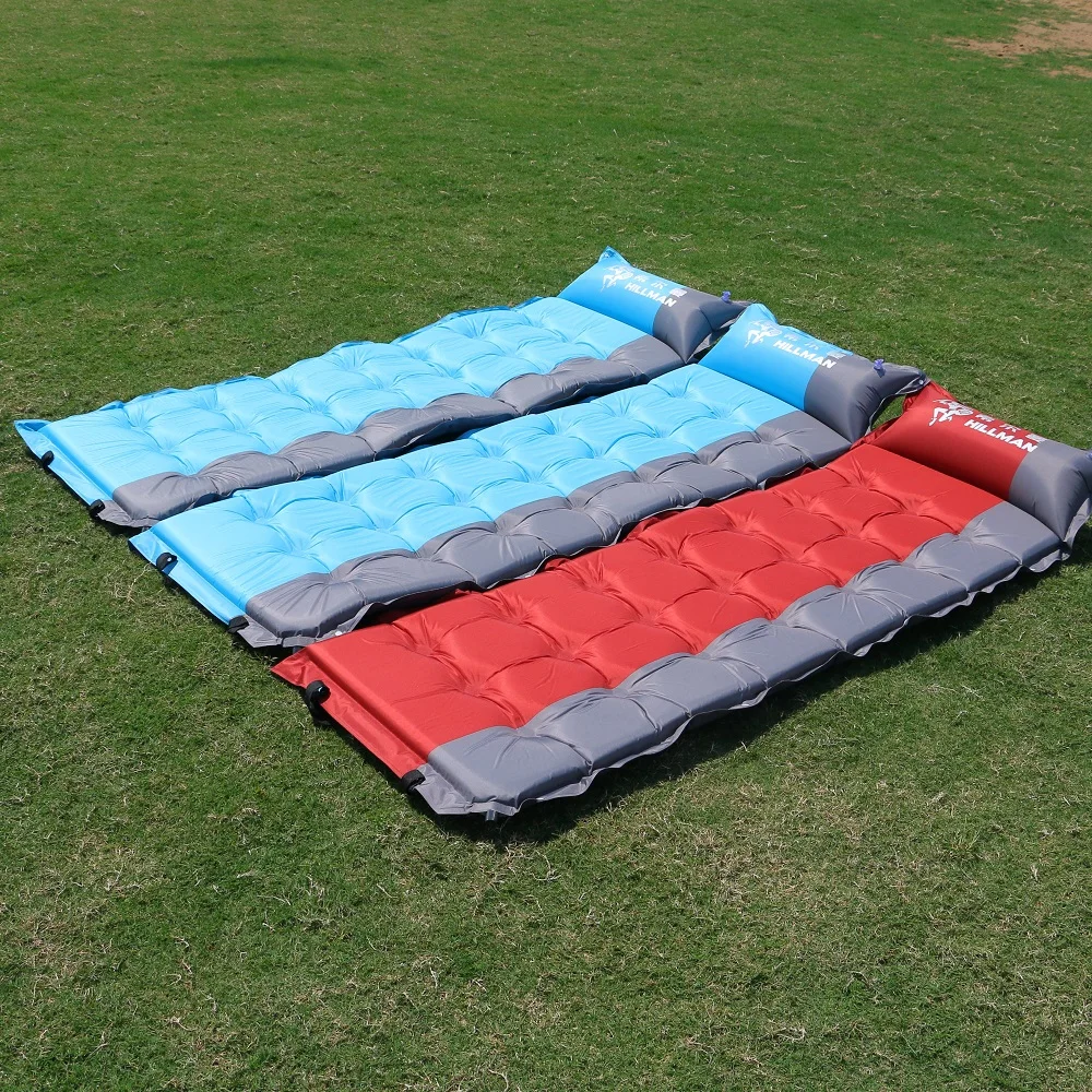 

Outdoor tent pad camping pad sleeping pad widened and thickened automatic punching air cushion beach bed can be spliced