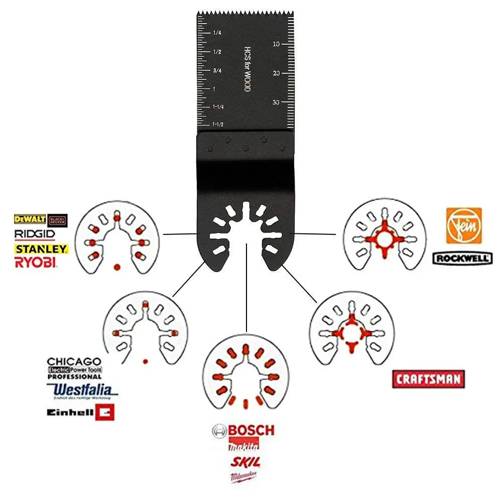 10PCS Wood Cutting Saw Blade Oscillating Kit Multi Tool for Dremel Fein Multimaster Makita Bosch Mix Multitool Blades Set 10pcs