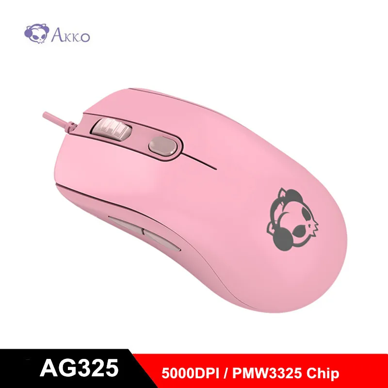 

AKKO AG325 Symmetrical Game Mouse 5000DPI PMW3325 Chip Omron Micro Motion Gaming Mice Support Program