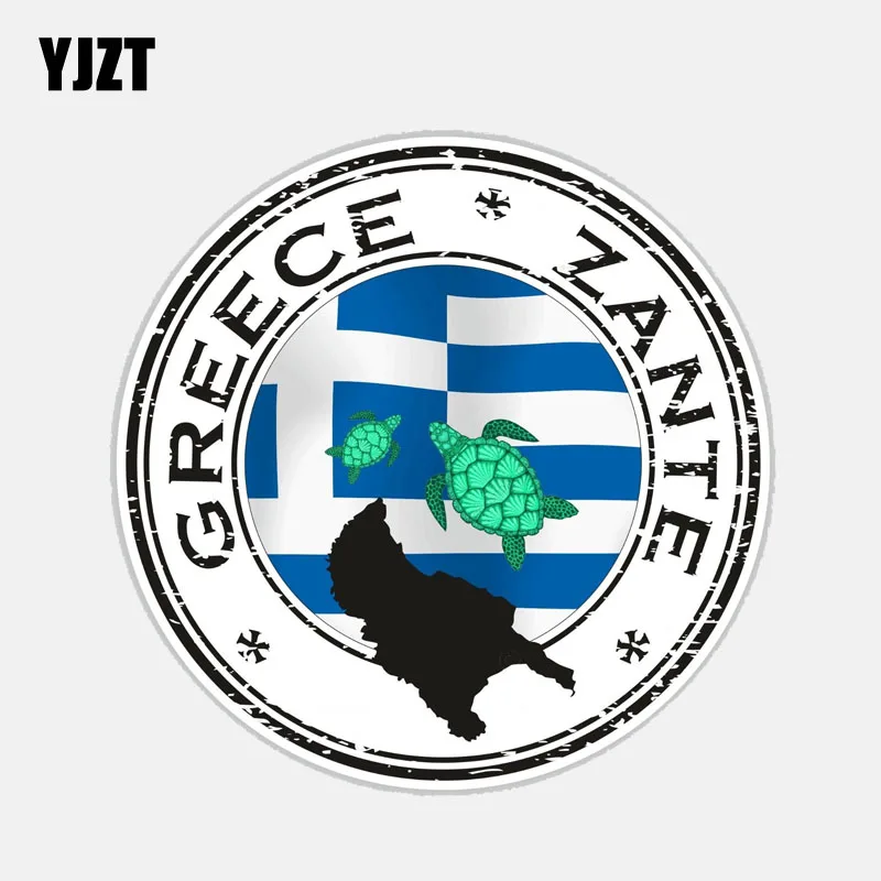 

YJZT 13CM*13CM Funny Greece Zante Creative PVC Car Sticker Decal 6-2687