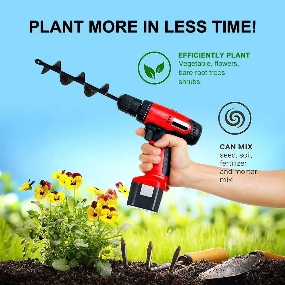 Planter Earth Garden Auger Spiral Drill 