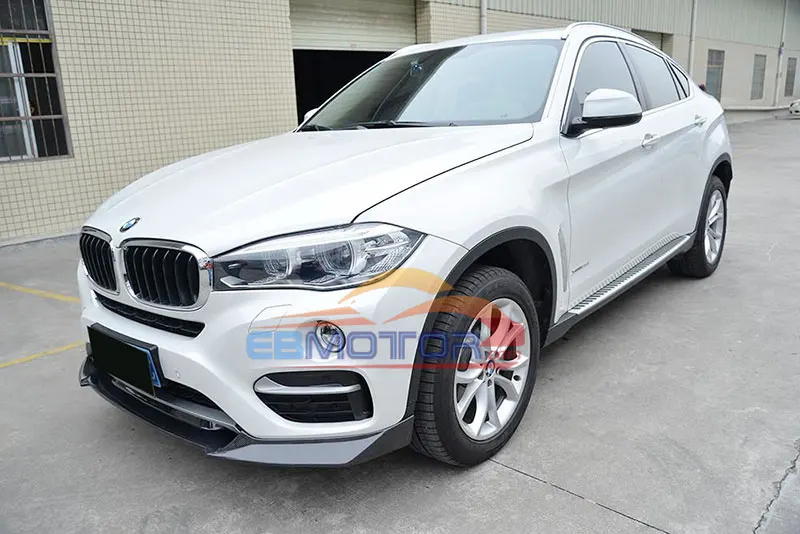 Настоящее углеродное волокно передний спойлер для BMW X6 F16 xDrive серии 15UP B463