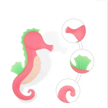 

Silicone Collares Free Silicone Teething Felt Toys Baby Teether Hippocampus Teether Chewable Baby