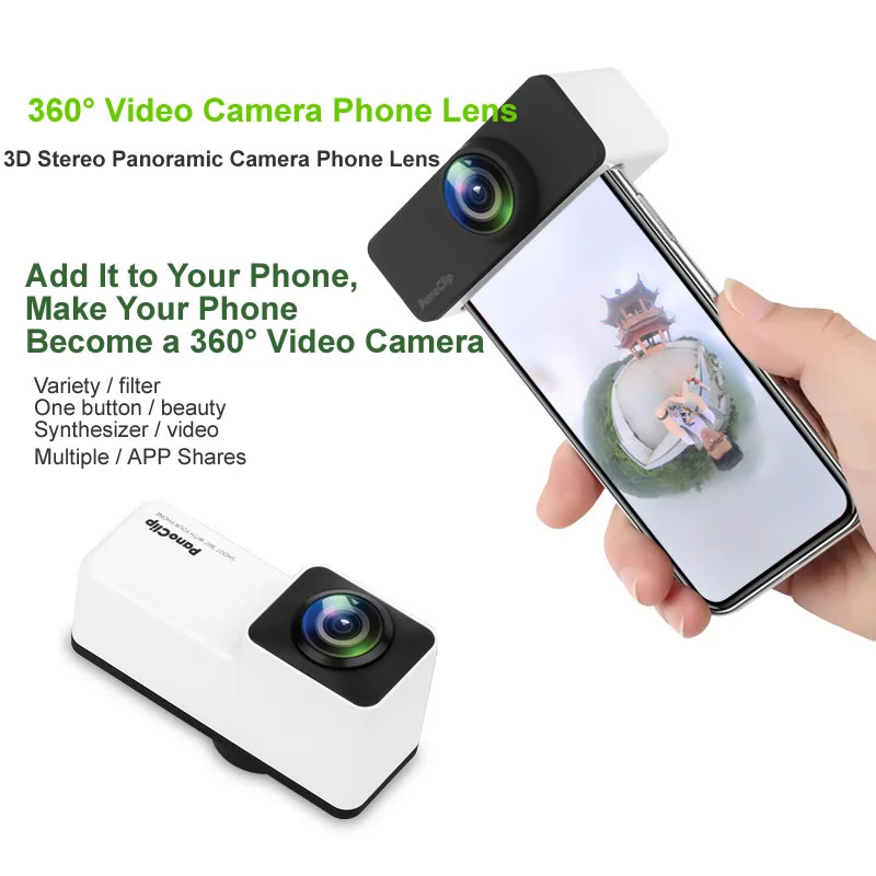 Life Magic Box Mobile Phone Panoramic 360 Degree Full View Video Camera Lens for IPhone X, IPhone7/8, IPhone7p/8p, and More