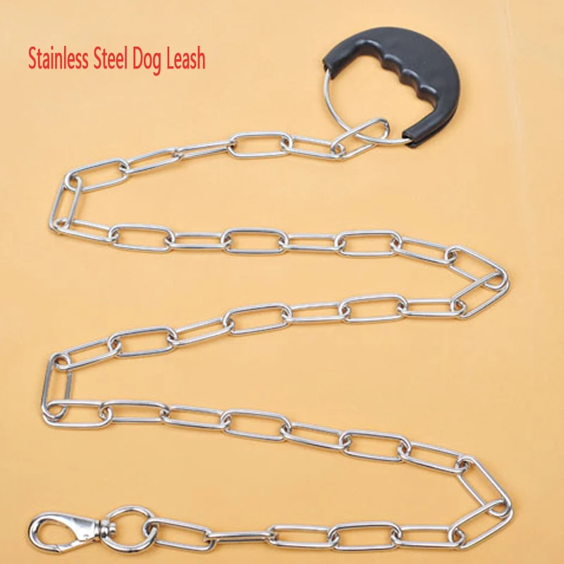 180cm Stainless Steel Medium Large Dog Leash Heavy Metal Dog Chain For