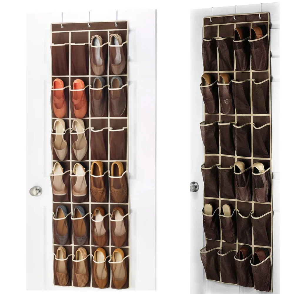 24 Pocket Mesh Home Over The Door Hanging Organizer Holder Storage Rack