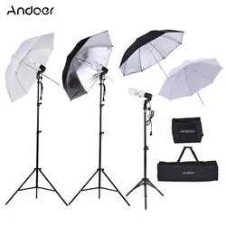 Andoer фотостудия комплект Свет Стенд прозрачный белый мягкий зонтик света стоять шарик поворотный разъем с 1 лампа сумка для хранения и т. д