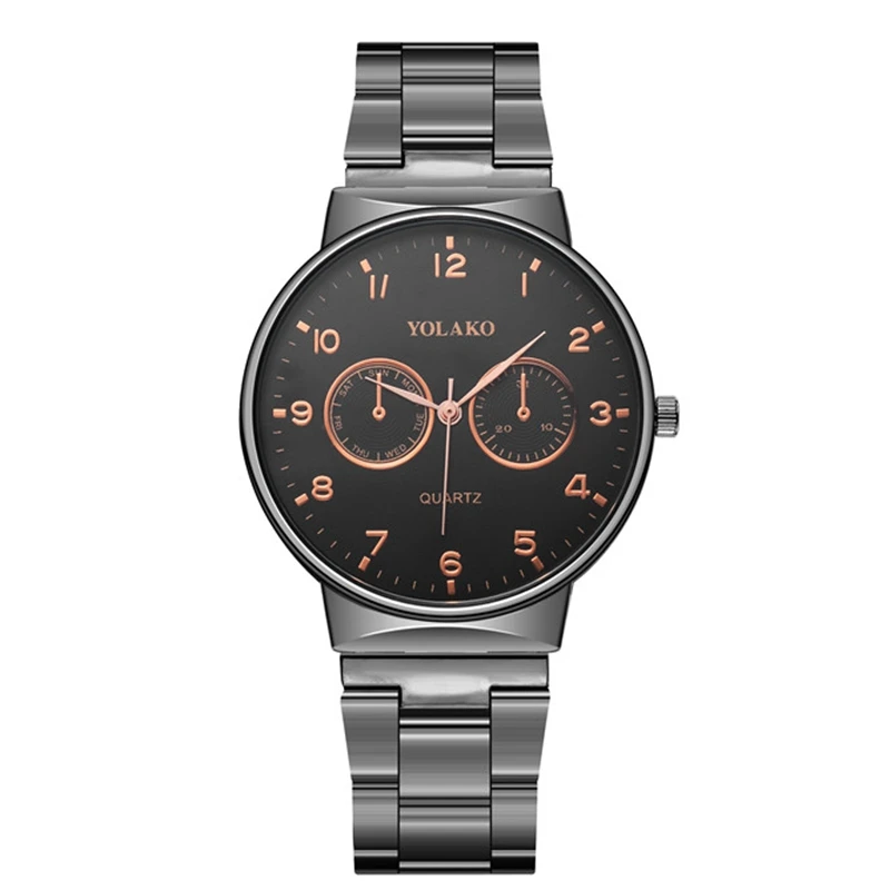 Mens Watches Top Brand Luxury Waterproof Rose Gold Quartz Watch Male Business Stainless Steel Wristwatch Relogio Masculino Y222