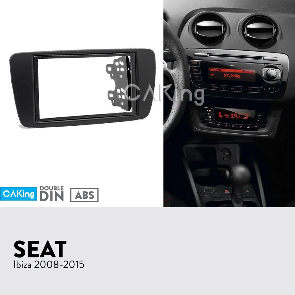 

Double Din Car Fascia Radio Panel for SEAT Ibiza 2008-2015 Dash Fitting Kit Install Facia Face Plate Bezel Adapter Cover Trim