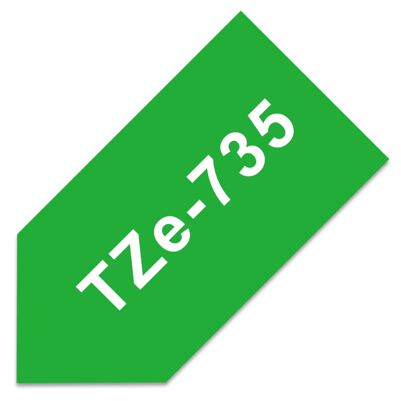 white on green TZe-231 ленты для этикеток для Brother P-touch 12 мм лента 1 шт. TZe 231 черная на белом tze Лента совместима с Brother PTH100 PTD210 - Цвет: white on green