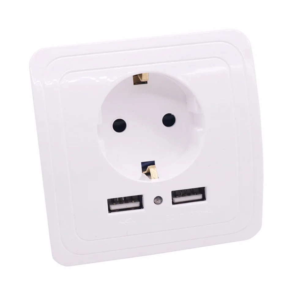 

With A Dual USB German Socket German Standard Power Outlet European Socket European Regulations 16A European Standard Wall Socke
