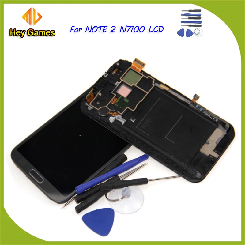 Новая акция N7100 N7105 ЖК дисплей для samsung Galaxy Note 2 Дисплей Сенсорный экран планшета с