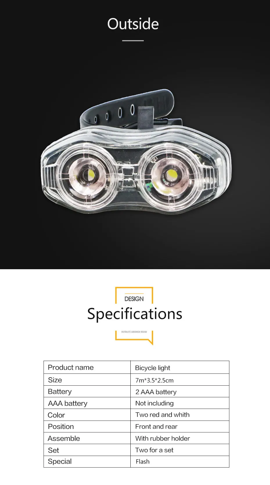 Sale Bicycle light Set Bike Light Lantern Front Rear Bike Light For bicycle lantern Bycicle fahrrad licht Flash Warning luz bicicleta 4