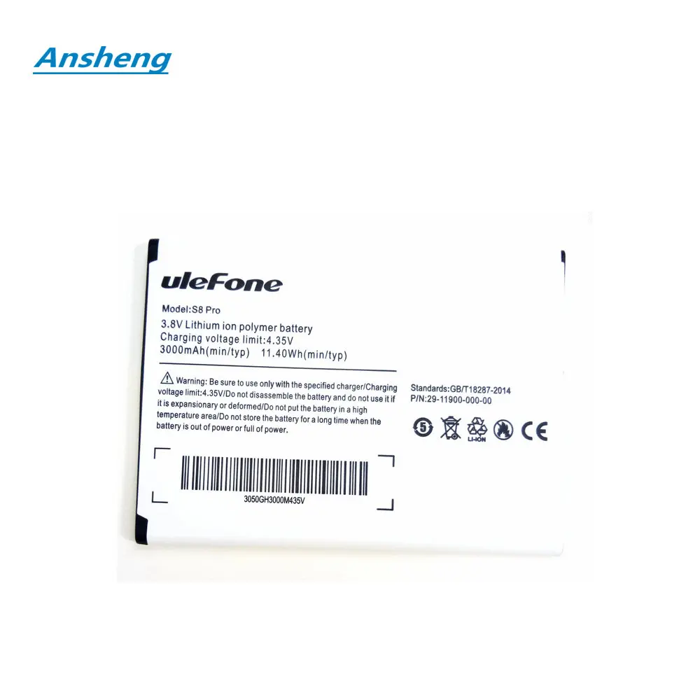

High Quality 3000mAh Battery For Ulefone S8 S8 Pro 5.3 inch Smartphone