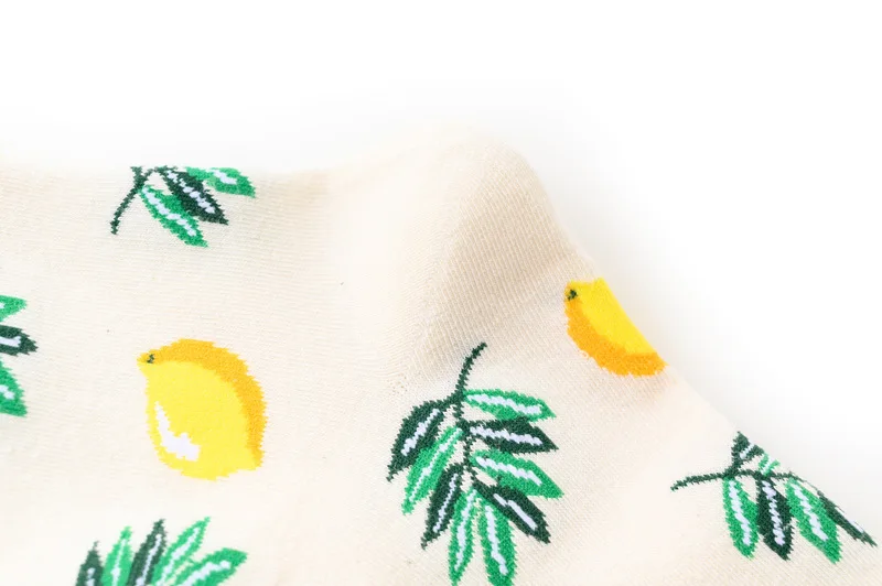 3D осенне-зимние повседневные хлопковые модные носки Модные Цветные банан и лимон ананас черешня забавные фрукты счастливые длинные носки