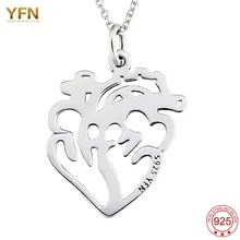 YFN 2016 Plata Esterlina 925 Anatómico Humano Hermoso Leo Colgante Caliente Joyería colar feminino femme collier femme ras de cou