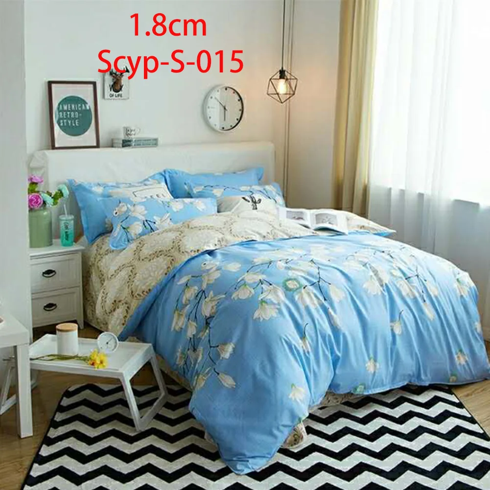 

Microfiber Polyester Comfortable Durable Flower Bedding Set Pillowcase Quilt Cover Bed Sheet Soft