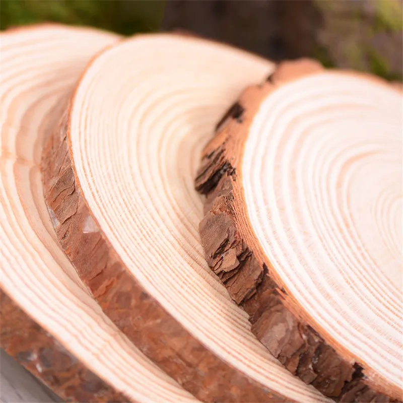 Rustic Wooden Slices Large Size 6810 Inch Wooden Log Sheet Wood Chips Country Wedding Vintage Party Decor  (4)