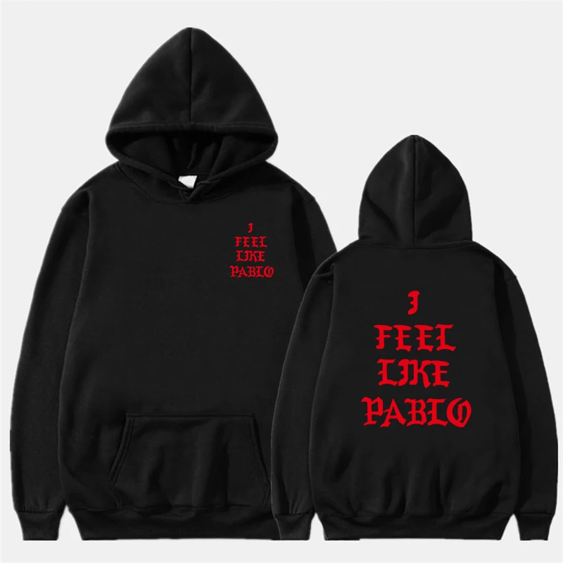 

Fashion I Feel Like Paul Pablo Hoodies Men's Clothes Winter Sweatshirts Men Hip Hop Streetwear Solid Fleece Hoody Man Clothing