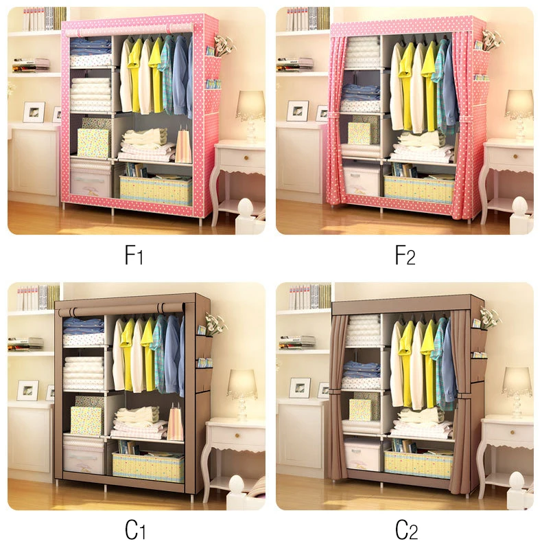 Actionclub/простой модный гардероб DIY нетканый складной портативный шкаф для хранения Универсальный пылезащитный влагостойкий гардероб
