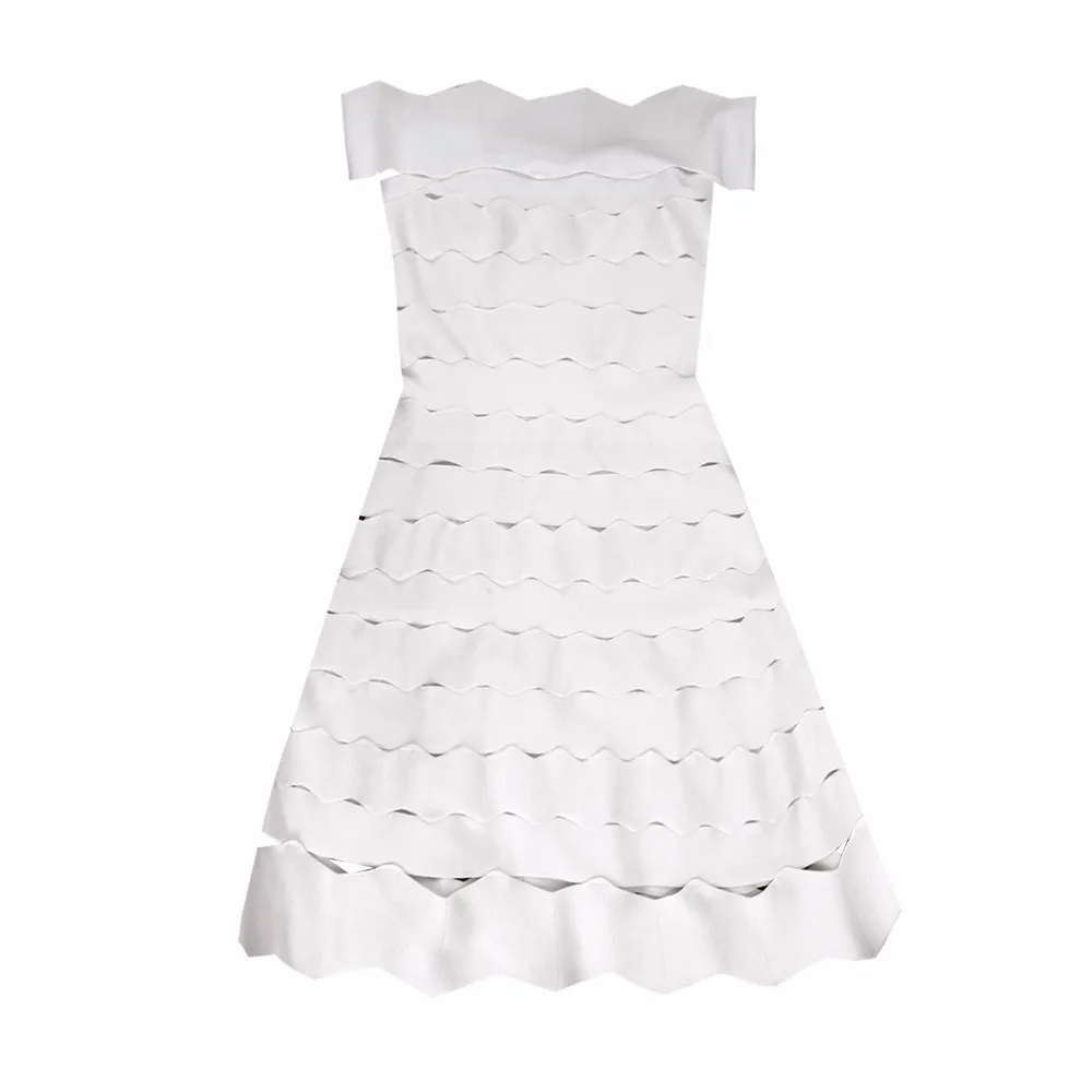 Новое платье, белое, с вырезом лодочкой, кружевное, стильное и элегантное, для знаменитостей, для отдыха, коктейльное, вечерние, Бандажное платье(H2086