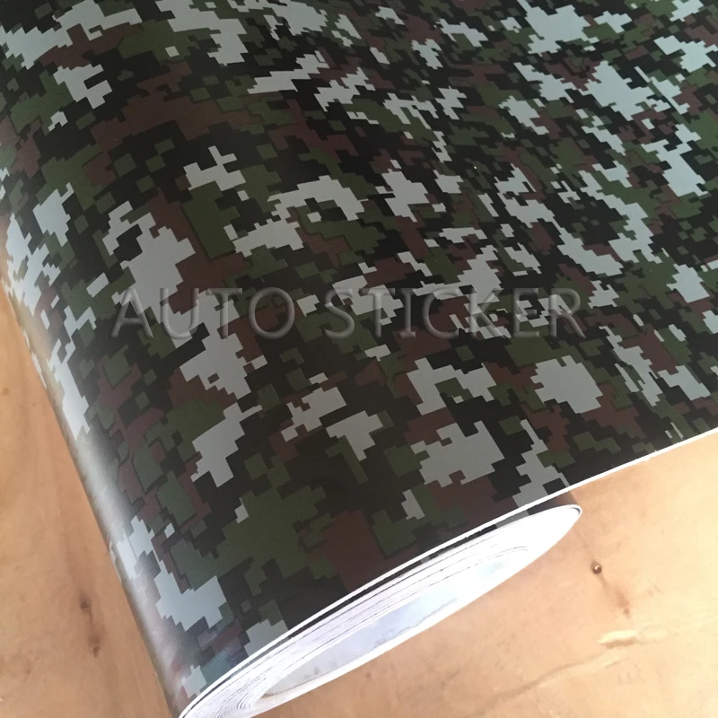 army green digital camo vinyl car wrap 3