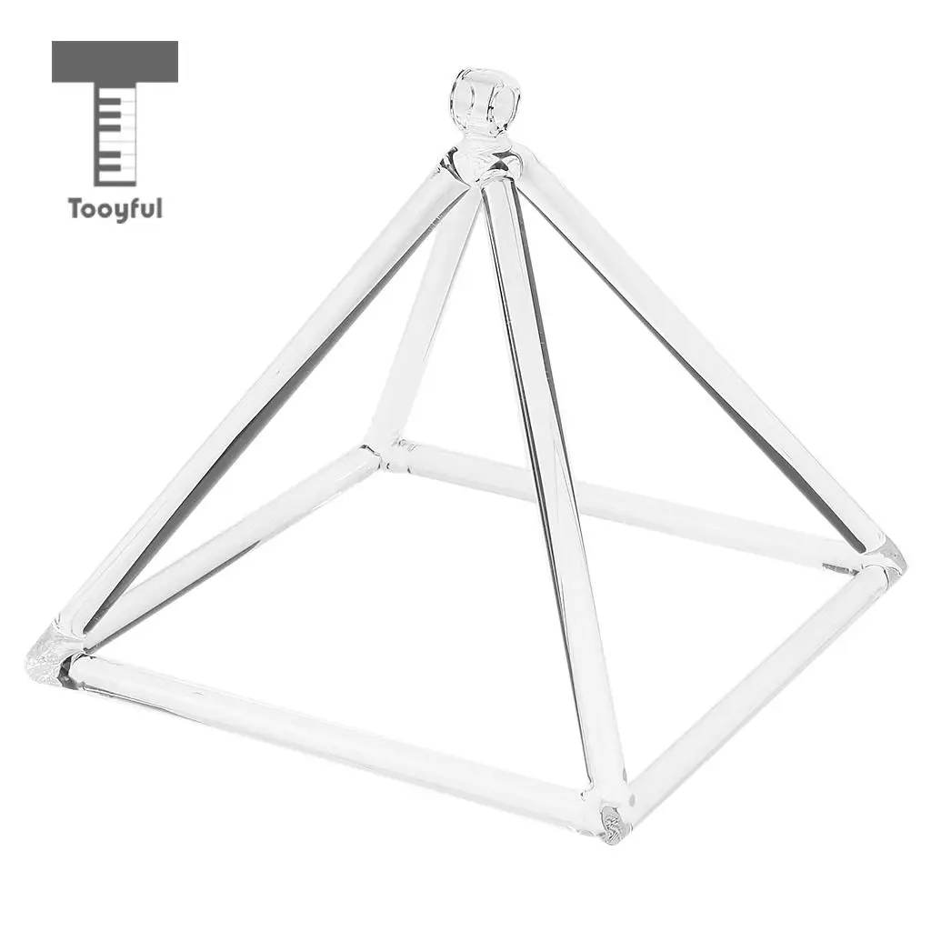 Tooyful 9'' Quartz Crystal Singing Pyramid F Note Singing Pyramid for Meditation Muscial Instrument Gift