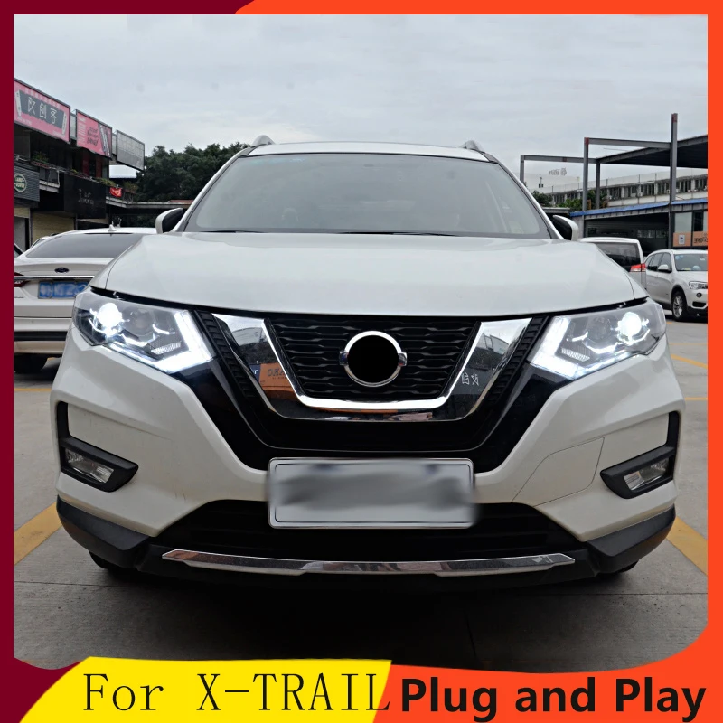 KOWELL автомобильный Стайлинг для Nissan X-Trail фары- для X-Trail светодиодный фонарь DRL Объектив двойной луч H7 HID Xenon bi xenon