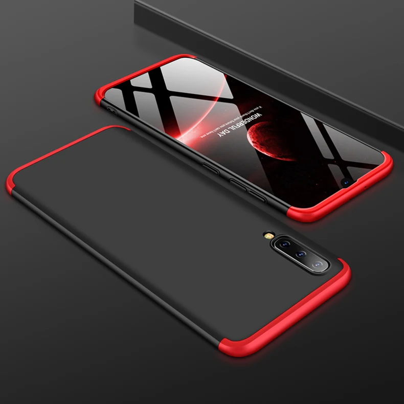 

For Samsung Galaxy A50 A30 Case Hard 3 in 1 Matte Armor Hybrid Protect back cover case for samsung a30 a50 360 full cover shell