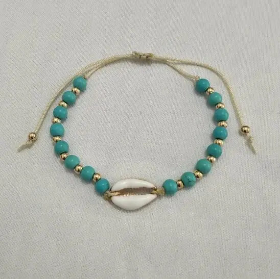 

1pc Hot Sale Handmade Natural Seashell Hand Knit Bracelet Shells Bracelets Accessories Beaded Strand Bracelet 8188