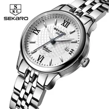 2017 Luxury Brand SEKARO Date Clock Female Waterproof 30M Watch Ladies Fashion Casual Watch Mechanical Wrist Women Watches