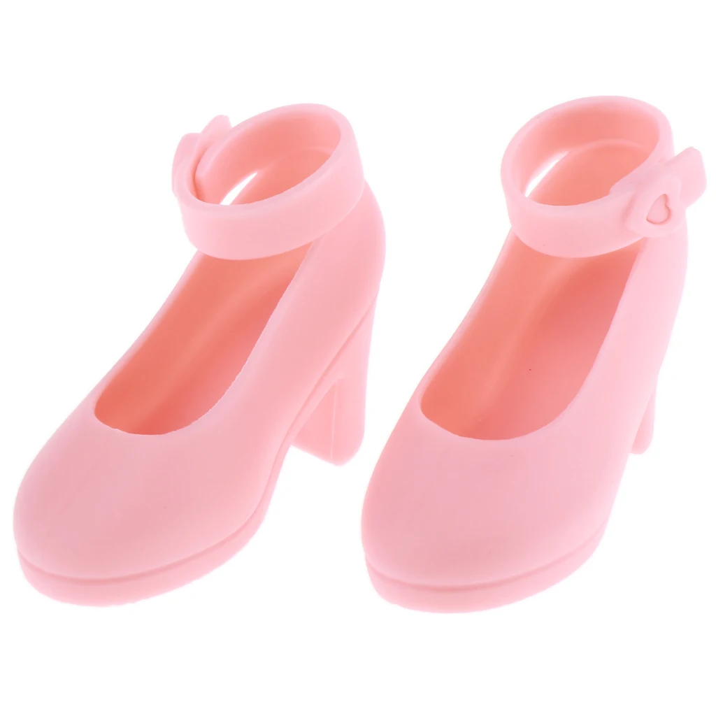 MagiDeal 1/4 BJD кукла на высоком каблуке силиконовый обувь сандалии для 45 см аксессуары для кукол - Цвет: Pink