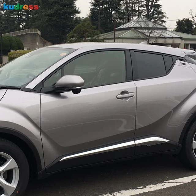 For Toyota Chr C Hr 2016 2017 2018 Abs Side Door Body Molding Cover For Toyota Chr C Hr 2016 2017 2018 Abs Side Door Body Molding Cover Trim Car Crash Per Strip Baraccessories 4pcs