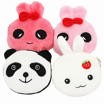 

M249 Cute Plush Zero Purse Women Purses Strawberries Rabbits Bows Rabbits Big Eyes Pandas Green Squirrel Animal Design