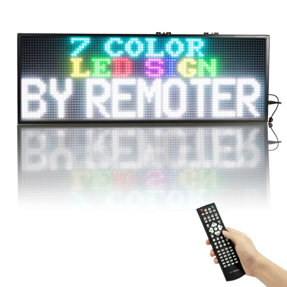 

59 X 10.7 inches RGB Full color Remote control Programmable Scrolling full color LED Sign Message Board Display