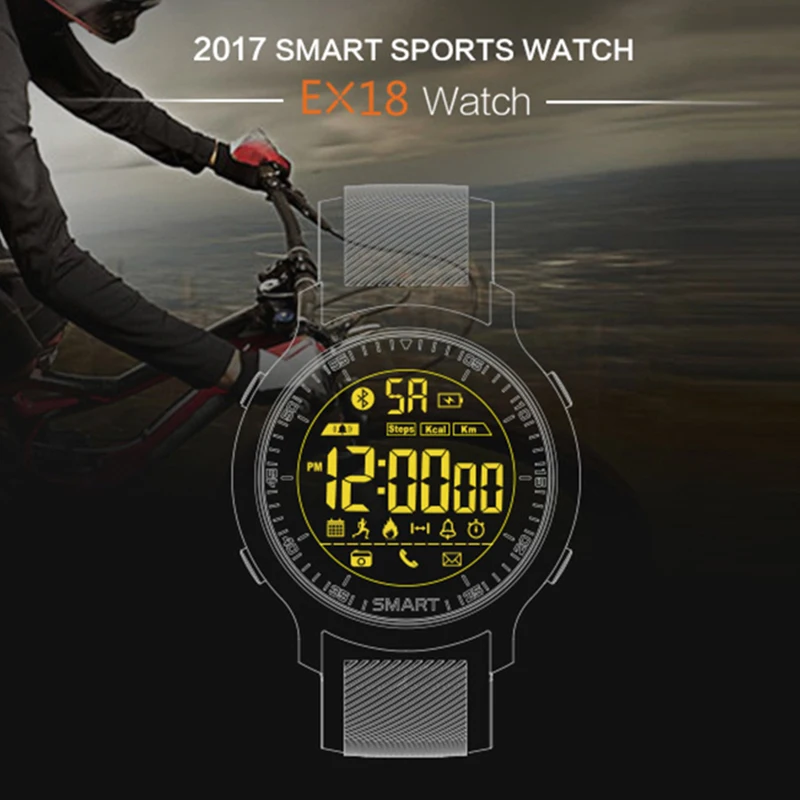 

EX18 Bluetooth Smart Watch Men relogio Counts Calories Fashion Sport Stopwatch reloj inteligente Smartwatch For Android Phone