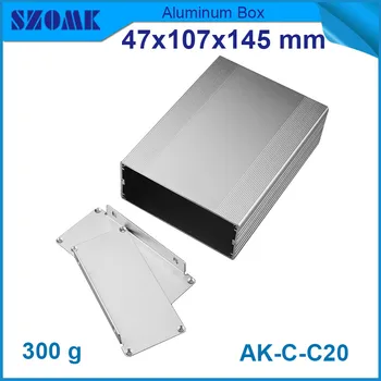 

4pcs/lot wall mounted aluminium extrusion profiles electrical heatsink silvery switch case 47*107*145mm