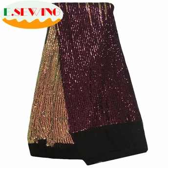 

Esewing Wholesale African Lace Fabric 2019 High Quality Lace French Lace Fabric Sequin Lace Fabric Beautiful Yellow White Color