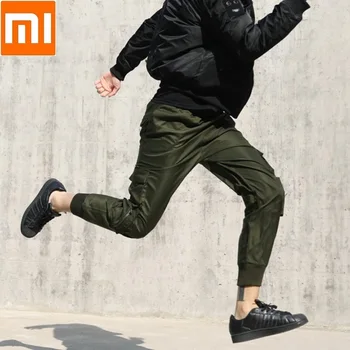 

Xiaomi ULEEMARK Tooling Trousers Beam foot Sweatpants Loose Leisure Overalls Handsome Retro Trend Memory Fabric for Man