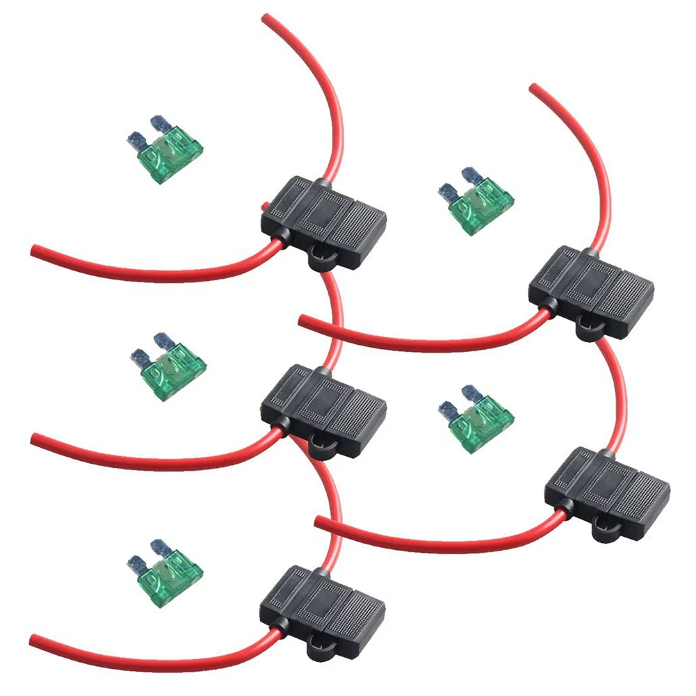 SHGO HOT 12 Gauge ATC Fuse Holder Box In Line AWG Wire Copper 12V 30A