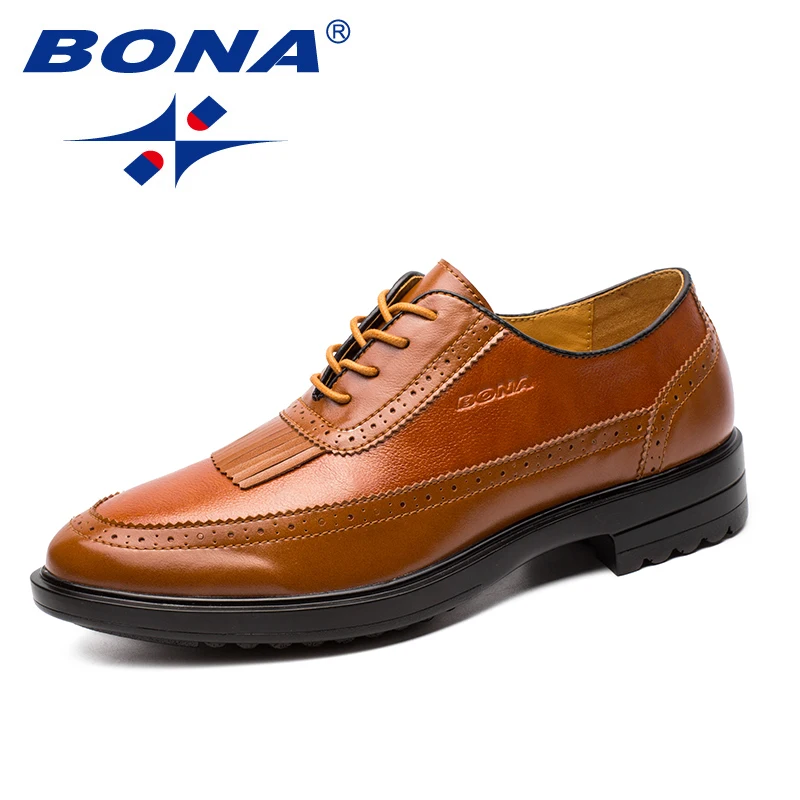 BONA/Новое поступление; Популярные стильные мужские официальные туфли; Мужские модельные туфли из натуральной кожи; мужские офисные туфли с круглым носком; Быстрая