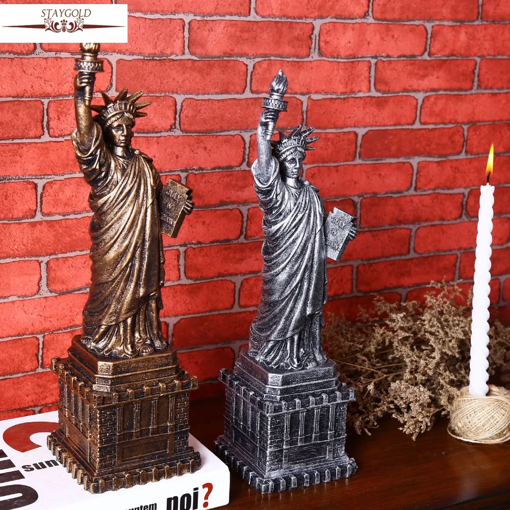 

Us Statue Of Liberty Vintage Home Decor Resin Crafts Home Decoration Accessories Shabby Chic Building Models 9.5*7.5*35 cm