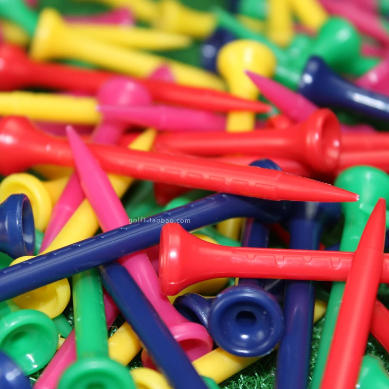 

60mm Durable Plastic golf Tees with size on tee body Mixed Colors